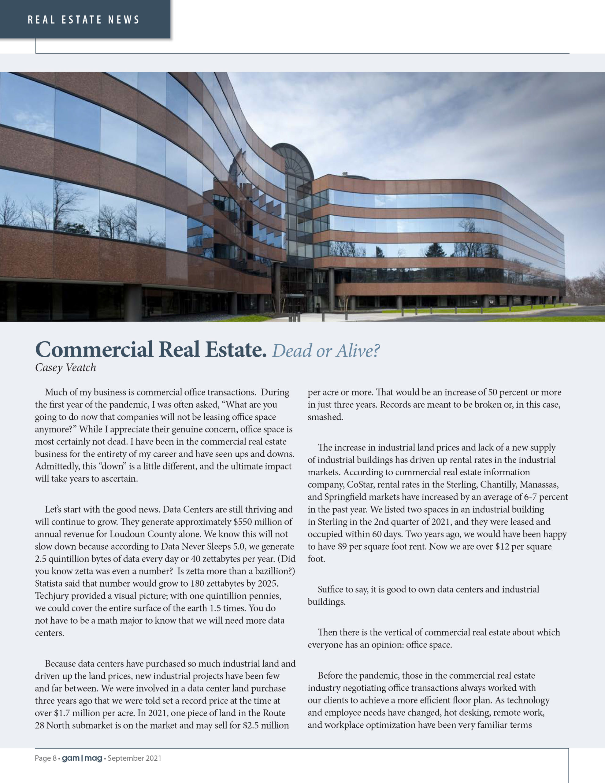 Commercial Real Estate. Dead or Alive?